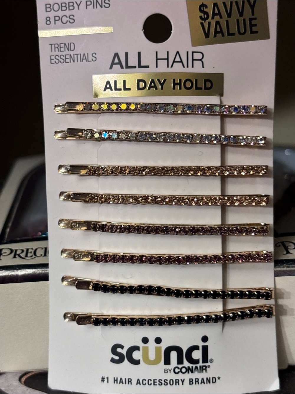 Scunci by Conair Women's Rhinestone Bobby Pins - Multi-Color